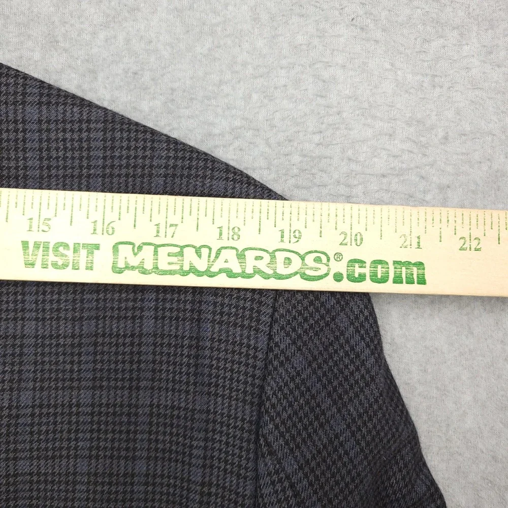 Ralph Lauren Blazer‎ Jacket Men's 42L Gray Blue Glen Check Silk Wool Blend